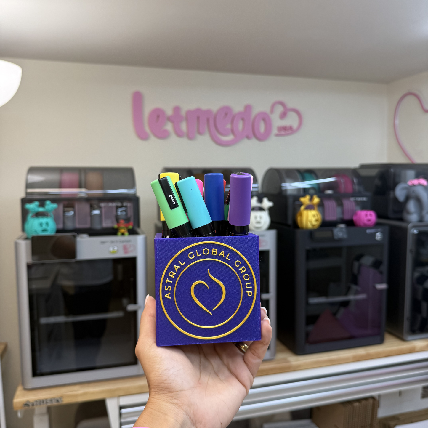 Custom Logo Desk Organizer | Personalized Pencil Holder