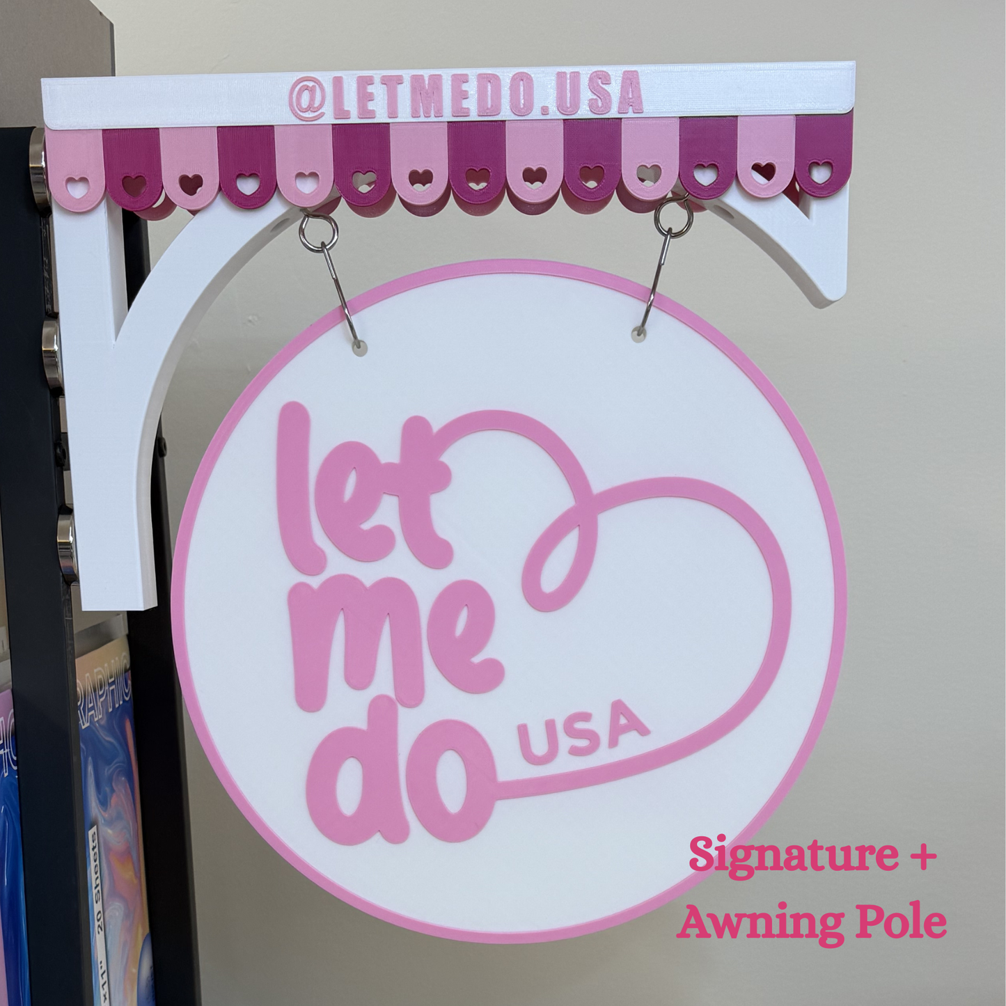 Custom 3D Printed Round Logo Tent Sign (Signature Style)