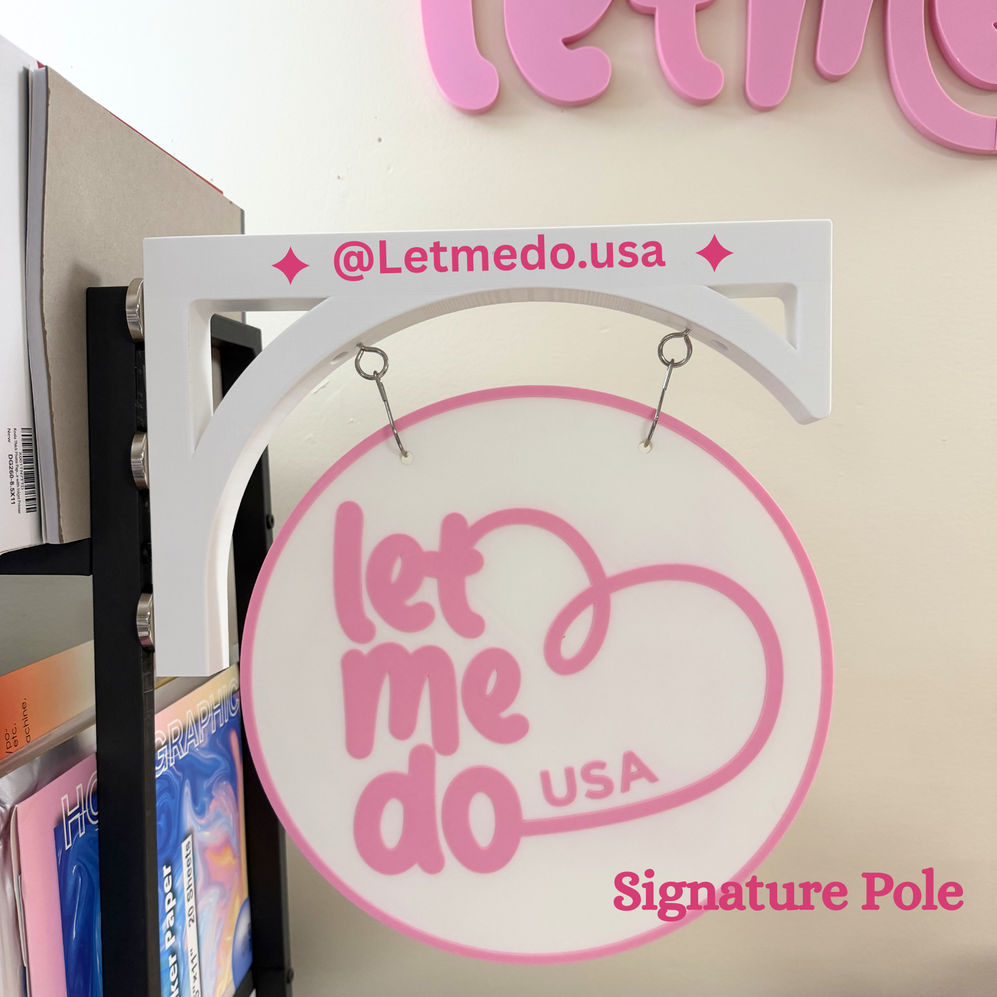 Custom 3D Printed Round Logo Tent Sign (Signature Style)