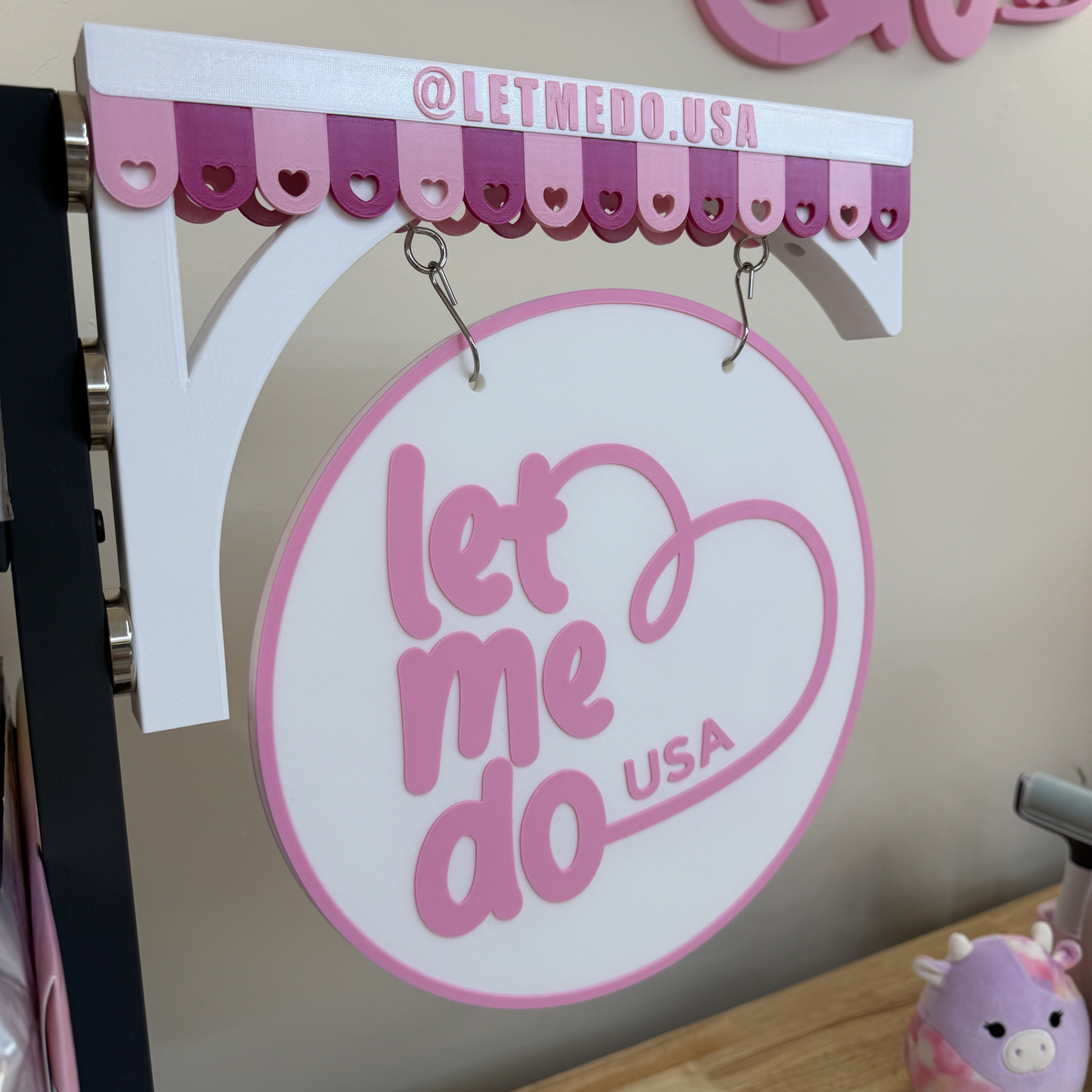 Custom 3D Printed Round Logo Tent Sign (Signature Style)